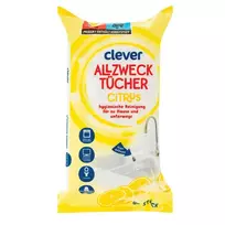Universalios drėgnos servetėlės CLEVER CITRUS, 80 vnt