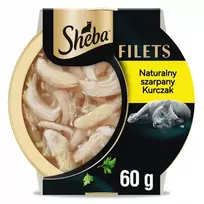 Visavertis šlapias ėdalas suaugusioms katėms su vištiena SHEBA FILETS, 60 g