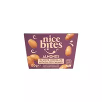 Migdolai su sūdyta karamele baltame šokolade NICE BITES, 130 g