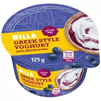 Graikiškas jogurtas mėlynių skonio BILLA, 125 g