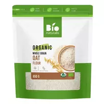 Ekologiški visų grūdo dalių avižų miltai BIONATURALIS, 650 g
