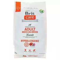 Sausas pašaras šunims BRIT CARE HYPOALLERGENIC ADULT MEDIUM BREED LAMB & RICE, 3 kg
