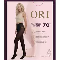 Moteriškos pėdkelnės ORI TRI - ACTION CONTROL 70 DEN, 5 dydis, spava ANTRACIDE