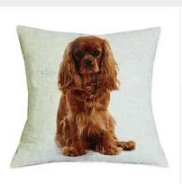 Cavalier King Charles Spaniel Printed Series Sofa Creative Cushion Cover Simple Pillowcase Home Decor Party 16x16Inch brown