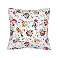Mickey Mouse Throw Pillow Cover Polyester Cushions for Sofa Cute Famous Cartoon , Casual Cushion Covers 30cmx30cm black