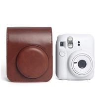 1 vnt. „Instax Mini 12“ dėklas Krepšys fotoaparatui PU odos dangtelis Dėklas fotoaparatui „Instax Mini 12“ Krepšys fotoaparatui su peties dirželiu 1pc gray