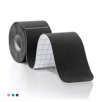Elastinga sportinė kinezio juosta, atletinio atsistatymo lipdukai, fitneso bintai, kineziologiniai atraminiai padeliai, kelio sąnario apsauga 5mx5cm 2pcs juoda