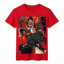 Hightop Unicorn Gundam Shortsleeved Tshirt Animerelated Merchandise for Kids and Parents Summer Clothing 4XL black