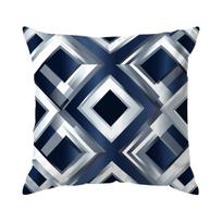 Blue  White Geometric Doublesided Printed pillow cover Short plush Suitable living rooms bedrooms sofas throw cushion cover 45cmx45cm(18x18Inch) gray