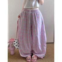 Women Pink Oversize Plaid Pants Harajuku Baggy Sweatpants 2000s Y2k Vintage Streetwear Japanese Trousers Autumn Clothes 6XL gray