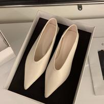 Women Elegant Pointed Toe Flats Fashion Slip On Soft Sole Outdoor Dress Shoes 37 gray