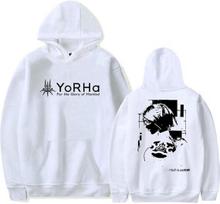 Unisex NieR Automata 2B Yorha Hoody Vyrams ir Moterims Šaunus Hip Hop Puloveris Džemperis M white