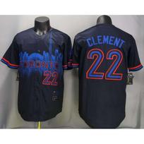 Toronto Blue Jays City Edition Fan Embroidered Baseball Jersey Shirt 22 Clement Black Unisex Blue Jays 22 Black-Blue City Edition M