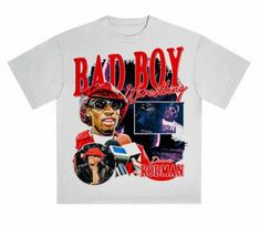 Dennis Rodman Bad Boy Wrestling T-Shirt Basketball Graphic Tee 110 red