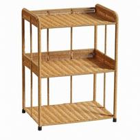 3 pakopų rotango organizatorius Boho laikymo lentyna Bohemiškas pintas beige