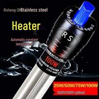 Nerūdijančio plieno sprogimui atsparus akvariumo šildytuvas: Itin trumpas, automatinis temperatūros valdymas vėžlių akvariumams RS399 Heating Rod 50W gray