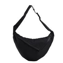 Shoulder bag Wide shoulder strap Casual versatile messenger bag Large capacity Oxford cloth Unisex commuter solid color dumpling bag juoda