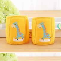 Elastic Baby Cartoon Knee Pads Reticular Infant Kneepad Wear-resistant Crawling Toddler Protector yellow-giraffe beige