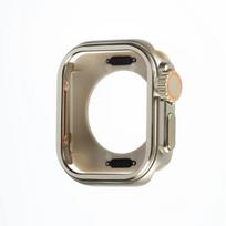 Metalo+Plastiko dėklas Apple Watch 11 10 46mm Pakeisti į Ultra 2 Dangtelis Aliuminio lydinio buferis Apsauginis rėmelis IWatch S10 46mm for Series 10 46mm gray