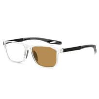 Men Women Stylish Color Shift Reading Glasses Ultra-light TR90 Sport Hyperopia Classic Style Color Shift Sunglasses Diopter 0 To +40 0 brown
