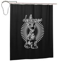 Metalo Punk Rock Deftones Dušo užuolaida Vonios kambarys Poliesteris Vandeniui atsparios Vonios užuolaidos Su kabliukais W165H180(CM)-1 Pcs