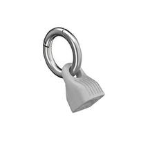 Portable Data Cable Organizer For USB C To Type C Cable Keychain Only Cap with Keyring geltona
