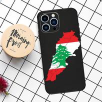 Lebanon Flag Map Case For iPhone 16 15 14 11 12 13 Pro Max Mini X XR XS Max 7 8 16 15 Plus Cover Funda iPhone 11 Pro gray