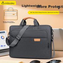 Milooky Laptop Bag, Handheld, for 13/14-Inch Laptops, Compatible with Huawei And Apple, Business Light Luxury Slim Commuter Bag