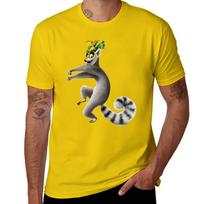 Visas šlovės karaliui Džulijenui T-shirt berniukams Balti Gyvūno Prinfor Berniukams Unisex Medvilninis T-shirt L yellow