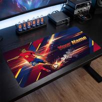 Lamine Yamal Custom Large Mouse Pad, Personalized Name Text Print, Football Logo Non‑Slip Desk Mat Gaming Gift 30cmx80cm brown