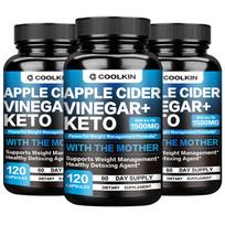 Coolkin Apple Cider Vinegar with BHB Salts Capsules 120pcs — Daily Wellness, Nutritional Support, Overall Wellness 120*3