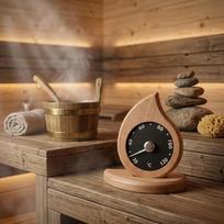 Sauna Thermometer Built from Natural Wood for Fahrenheit Readings with Focus on Visual and Humidity-Adapted Build China Mainland brown