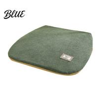Office Chair Cushion Memory Foam Pad, Dining with Ties, Anti-slip Bottom, Washable Teddy Velvet Seat Cover, Soft Thick Warm Pad for Autumn Winter A žalia