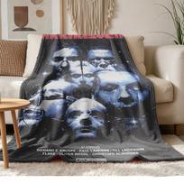 Rammstein Soft and comfortable flannel Suitable for sofas living rooms outdoor camping travel and also makes a great anniversary gif 80cmx120cm gray