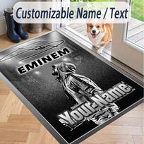 Custom Text Eminem Pattern Floor Rug Soft Indoor Carpet Mat Living Room Bedroom 40cmx60cm
