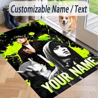 Custom Text Eminem Pattern Floor Rug Soft Indoor Carpet Mat Living Room Bedroom 50cmx80cm