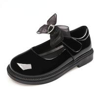 Odiniai batai mergaitėms Natūralios odos juodi princesiški batai Campus Shoes Little Girl Performance Batai 26 black