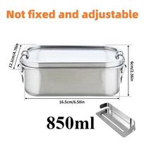 Packed bento lunch box adults, Camping lunchbox Food taper tupper airtight meal prep Side dish Sealed container Packed lunch gray