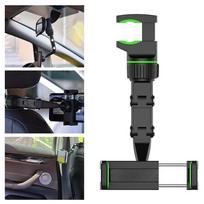 360° Car Rearview Mirror Phone Holder for 4.0-6.1 Inch Phone Gps Navigation gray