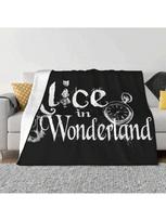 Alice Naujas Atvykimas Mada Laisvalaikis Šiltas Flanelinis Antklodė Alice Alices Nuotykiai Filmo Knygoje Animacinis Filmas Per 75X95CM pilka spalva