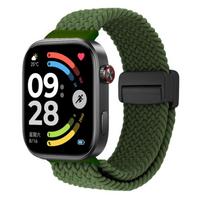 Magnetinis pintas dirželis Redmi Watch 6 5 4, Sportinis nailoninis, Reguliuojamas pakeičiamas apyrankės dirželis Xiaomi Mi Band 8 Pro/9 Pro Redmi watch 4 žalia