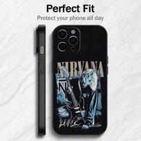 N-Nirvana Grunge K-Kurt Cobain Singer Phone Case For iPhone17,16,15,14,13,12 Plus,Max Soft Silicone Black Cover iPhone16pro gray