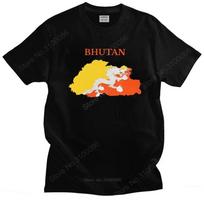 Fashion Bhutan Map Flag T Shirt Unisex Crewneck Short Sleeved Summer Tshirt Soft Cotton Oversized Tee Tops Gift Clothing 4XL yellow