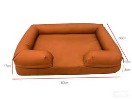 All-Season Detachable Waterproof Dog & Cat House: Warm, Scratch-Resistant, Wear-Resistant, Anti-Fur Sofa Bed S (Up to 48cm length, 10 lbs) orange