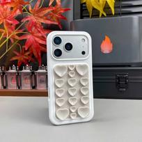 Love suction cup silicone mobile phone case large hole suitable for 17PRO/iPhone17 soft case Apple 17AIR foreign trade explosion iPhone16 white
