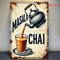 Metal Wall Art Vintage Teapot Kitchen Decor 20X30CM white