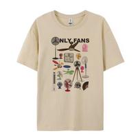 Only Fans Funny TShirts Unisex Vintage Fashion Streetwear Graphic T Shirt Short Sleeve Humor Tees Unisex Y2k Aesthetic Clothes M gray