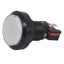 Single Set of 12V Power 45mm LED Lighted Push Button for Arcade Game, includes Micro Switch balta