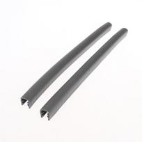 2Pcs Skateboard Deck Guards Protector U Channel Design Rubber And Steel Bumpers Bump Longboard Dance Board Crash Rubber Strip 2Pcs pilka spalva
