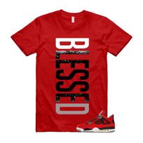 4 Toro Bravo Fire Red White Black Cement Grey 2026 Mens Kids T Shirt Match VERTBLS 2XL red